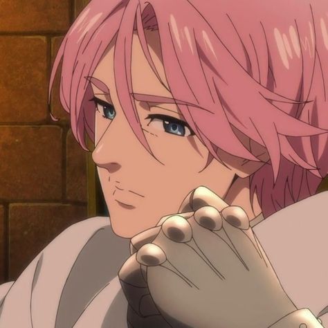 The Seven Deadly Sins, Seven Deadly Sins, The Seven, Pink Hair, Anime Character, Blue Eyes, Tumblr, Wall, Hair