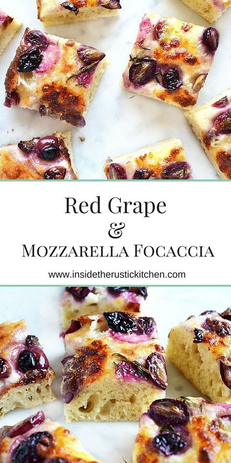 Red Grape Recipes Ideas, Red Grapes Recipes, Backyard Grapes, Focaccia Recipes, Grape Dessert, Concord Grapes, Grape Harvest, Grape Recipes, Red Grape