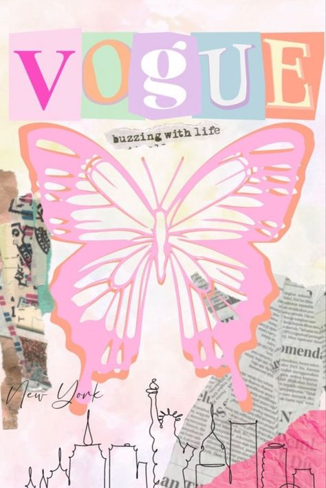 Vogue Butterfly, Digital Butterfly, Preppy Prints, Iphone Wallpaper Preppy, Printable Wall Collage, Butterfly Art Print, Dorm Art, Sneaker Art, Pink Posters