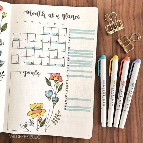 Bujo Month At A Glance, Month At A Glance Bullet Journal, Month At A Glance, Bullet Journal Month, Bullet Journal Monthly Spread, Organization Bullet Journal, Bullet Journal 2019, August Month, Bullet Journal Notes