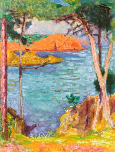 Bonnard Paintings, Les Nabis, Edouard Vuillard, Pierre Bonnard, Georges Seurat, Mediterranean Coast, Paul Gauguin, Post Impressionism, Painting Landscape