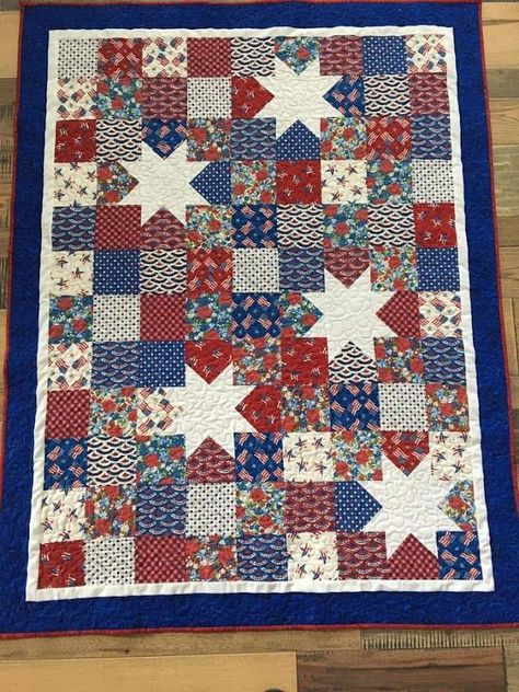 Oh My Stars Quilt Pattern, Oh My Stars Quilt, Stars Quilt Pattern, Quilts Of Valor, Fall Quilt Patterns, Charm Pack Quilt, Charm Pack Quilts, Stars Quilt, Flag Quilt