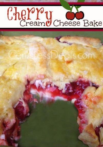 Cherry Cream Cheese, Canning Cherry Pie Filling, Cream Cheese Desserts, Cheese Bake, Canned Cherries, Cherry Desserts, Cherry Recipes, Cheese Dessert, Crescent Roll