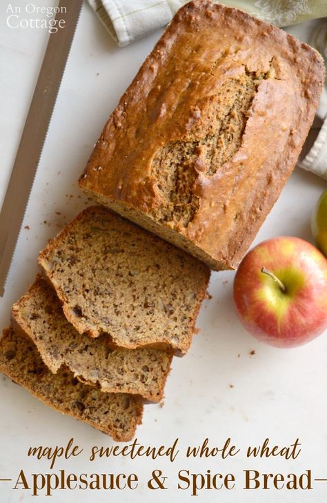 Spice Bread Recipe, Easy Quick Bread, Applesauce Bread, Bread Pudding With Apples, Spice Bread, Bread Pudding Recipe, Apple Bread, Low Sugar Recipes, No Sugar Foods