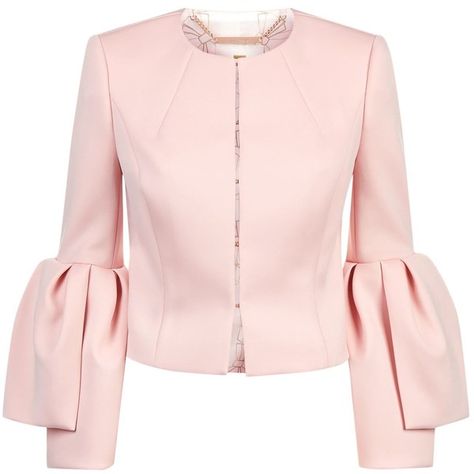 Ted Baker Peptale Cropped Jacket (69.735 HUF) ❤ liked on Polyvore featuring outerwear, jackets, pink cropped jacket, cropped jacket, oversized jackets, ted baker and evening jackets Pink Cropped Jacket, Jackets Cropped, Ted Baker Jacket, Wearable Art Fashion, 2piece Outfits, Recipes Indian, Evening Jacket, Cocktail Jacket, Smart Dress