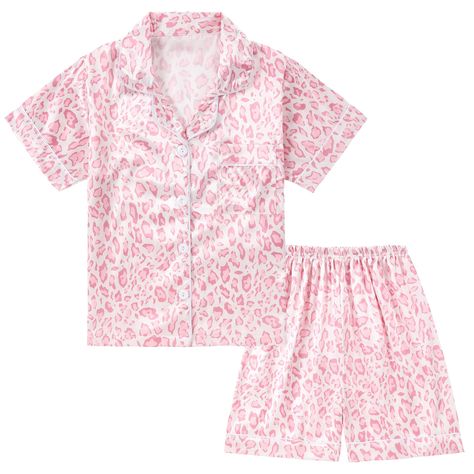 PRICES MAY VARY. Two-Piece Pajama Set: DIPUG's girls pajamas come with a short-sleeve top and matching shorts. The top boasts a timeless lapel style with a handy chest pocket, while the shorts feature an elastic waist for easy on and off. Gentle on Skin & Hair: Crafted from a blend of 97% polyester and 3% elastane, our satin pajamas for girls offer a silk-like texture. Smooth and skin-friendly, they provide a comfortable, glossy feel, keep smooth skin and hair. Size Range: Our girls pjs cater to Slumber Party Matching Pjs, Matching Pajama Sets, Silk Pjs, Satin Pjs, Girls Pjs, Pajama Fashion, Matching Pjs, Summer Pajamas, Satin Pyjama Set