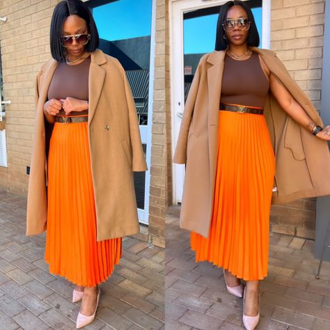 Orange And Brown Outfits For Women, Israelite Women, Choir Uniforms, Church Girl, Dressy Clothes, Chic Clothing Style, Skirt Ideas, Best African Dresses, Stylish Work Attire