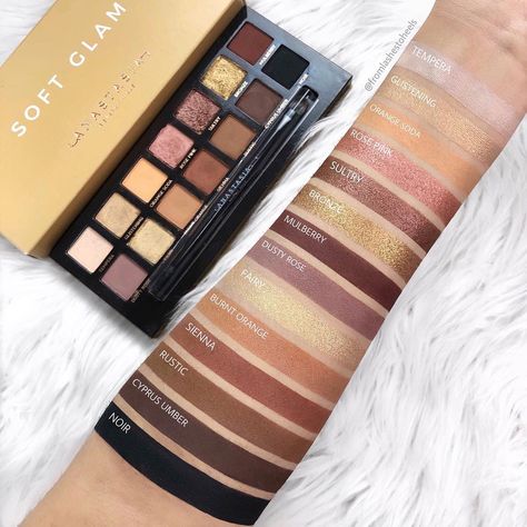 Swatched Soft Glam Palette 🎨 @fromlashestoheels Abh Eyeshadow Palette, Eyeshadow Palette Looks, Abh Soft Glam, Soft Glam Eyeshadow, Anastasia Makeup, Anastasia Beverly Hills Eyeshadow, Fish Makeup, Glam Eyeshadow, Makeup Starter Kit