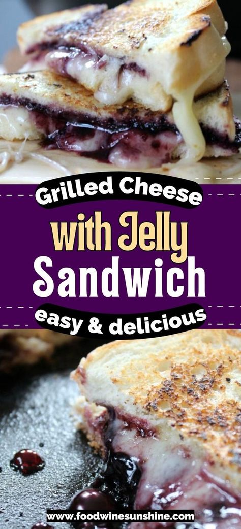 Grilled Cheese And Jam Sandwich, Grilled Cheese With Jelly, Cheese Crusted Hawaiian Grilled Cheese, Strawberry Grilled Cheese, Cream Cheese And Jelly Sandwich, Swiss Grilled Cheese, Grilled Cheese Recipes Gourmet, Toasted Cheese, Patty Melt Recipe