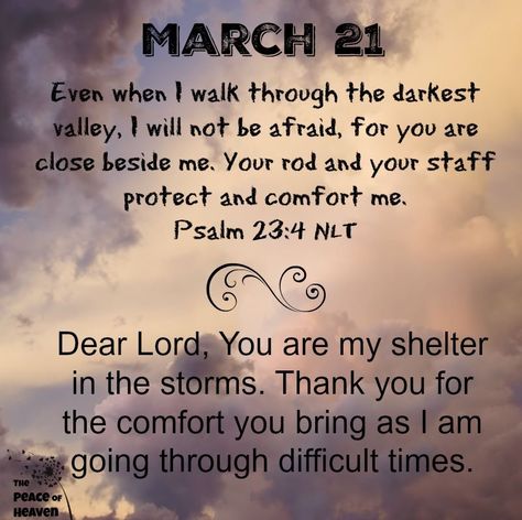 The Peace of Heaven March 21st March Quotes, Daily Spiritual Quotes, Scripture For Today, Prayer For Today, Prayer Verses, Shop With Me, Psalm 23, You Are Loved, Bible Verses Quotes Inspirational