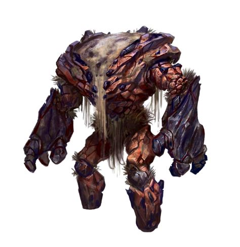 Living Rock - Earth Elemental - Pathfinder 2E PFRPG DND D&D 3.5 5E 5th ed d20 fantasy Flesh Monster, Halo Flood, Monsters Rpg, Earth Elemental, Zombie Drawings, Pathfinder 2e, Monster Ideas, Zombie Art, Dragon Rpg