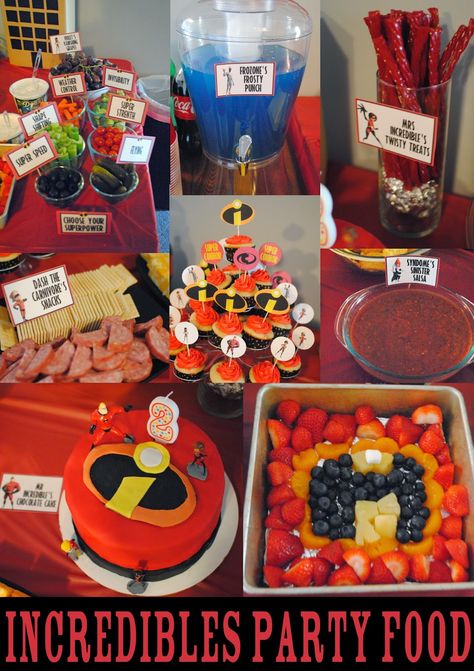 Incredibles Party, Incredibles Birthday Party, Incredible 2, Incredibles 2, 1 Birthday, Donut Party, Superhero Birthday Party, Birthday Party Food, Movie Party