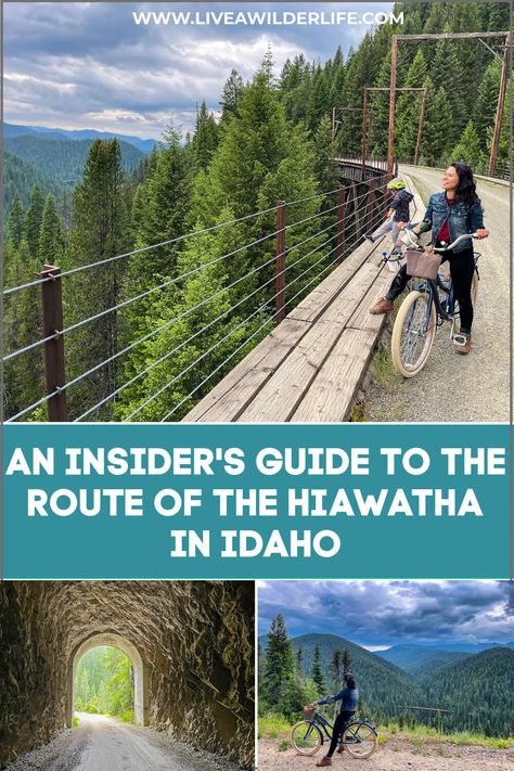 2023 Insider's Guide To Riding The Hiawatha Bike Trail - Live A Wilder Life Bitterroot Mountains, Strong Flashlight, Hiawatha Trail, Dark Tunnel, Idaho Adventure, Best Rv Parks, Train Tunnel, Idaho Travel, Pitch Dark