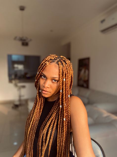 Gold braids inspo Box Braids With Gold Cuffs, Gold Box Braids, Braids With Gold Cuffs, Gold Clips, Gold Box, Gold Cuffs, Box Braids, Braids, Cuff