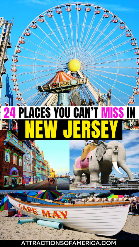 23 Places You Can't Miss in New Jersey Things To Do In Ocean City New Jersey, Moving To New Jersey, New Jersey Outfits Summer, Things To Do In Newark New Jersey, Things To Do In Atlantic City, What To Do In New Jersey, Things To Do In Atlantic City New Jersey, New Jersey Bucket List, Places To Visit In New Jersey