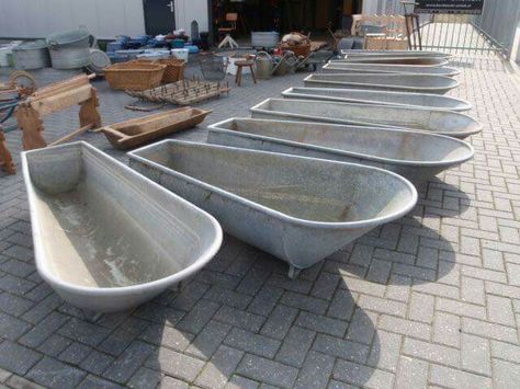 Cowboy tubs Galvanized Bathtub, Cowboy Tub, Industrial Antique, Spa Jacuzzi, Vintage Bathtub, Outdoor Bathtub, Galvanized Tub, Outdoor Tub, Outdoor Baths