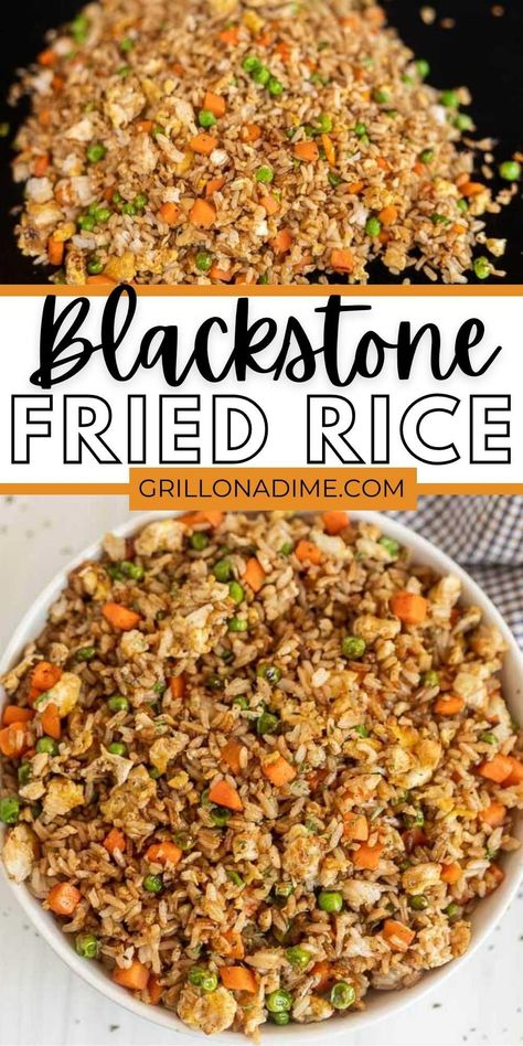 Best Fried Rice Recipe Hibachi, Blackstone Vegan Grill Recipes, Fries Rice On Blackstone, Kobe Steakhouse Fried Rice, Black Stone Rice, Gnocchi On The Blackstone, Chuck Roast Recipes Blackstone, Supper Ideas On Blackstone, Diy Hibachi Fried Rice