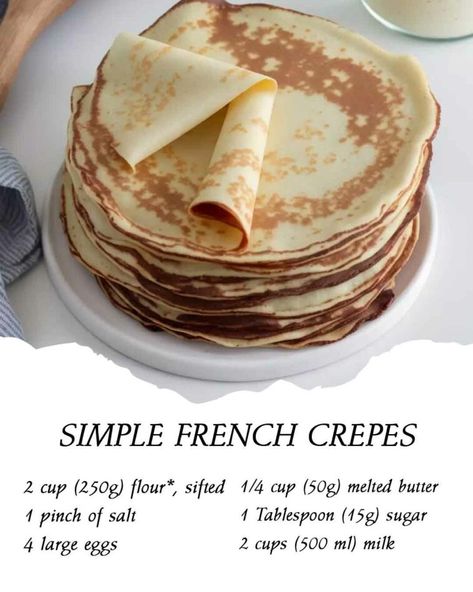 Search Results for “Simple French Crepes” Crêpe Recipe, French Crepe Recipe, Crepe Ingredients, Easy Crepe Recipe, Crepes Filling, Diy Easy Recipes, How To Make Crepe, French Crepes, Crepe Recipes