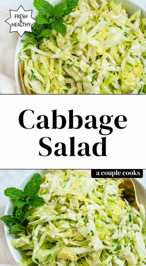 Marinated Cabbage Salad, Cabbage Salad Dressing Recipes, Fresh Cabbage Salad, Raw Cabbage Recipe, Easy Cabbage Salad, Cabbage Salads, Best Cabbage Recipe, Cabbage Slaw Recipes, Nutritional Recipes