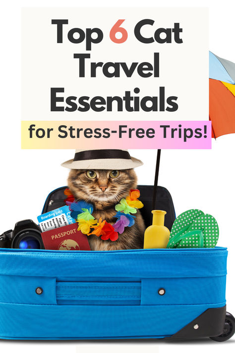 Discover the must-have items for a smooth journey with your feline friend! 🚗🐱 Planning a trip with your cat? 🐱 Don’t miss these top 6 cat travel essentials, from comfy carriers to portable litter boxes. Ensure a safe and stress-free adventure! 🚗 #CatTravel #PetCare #TravelEssentials Travel Cat, Cat Essentials, Cat Products, Travel Tops, Cat Travel, Cat Care, Free Travel, Cat Litter, Litter Box