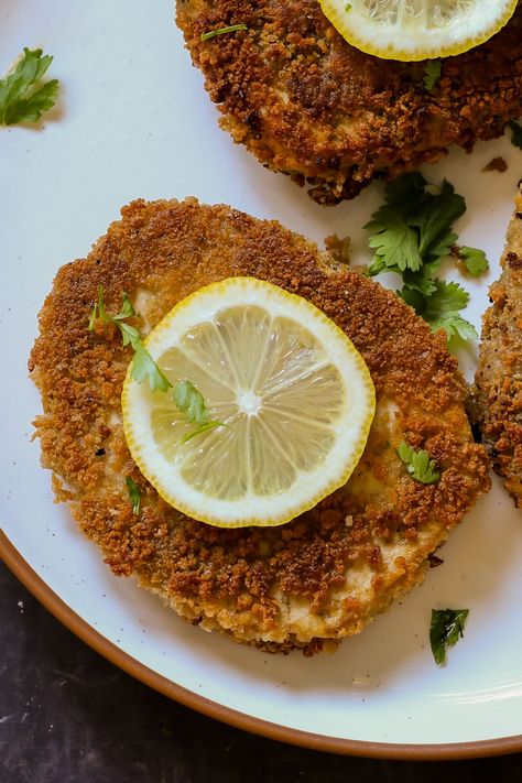 Tofu Schnitzel, Soy Free Tofu, Breaded Tofu, Schnitzel Recipe, Sweet Chili Dipping Sauce, Schnitzel Recipes, Tofu Recipes Vegan, Vegan Gravy, Vegan Richa