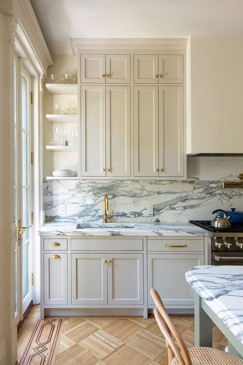 Prewar Kitchen New York, Refrigerator And Pantry Side By Side, Shallow Kitchen Wall Ideas, Borghini Marble Kitchen, Fox Group Dining Room, Brooklyn Townhouse Kitchen, Two Tone White Kitchen, Studio Dearborn Kitchen, New York Kitchen Apartment