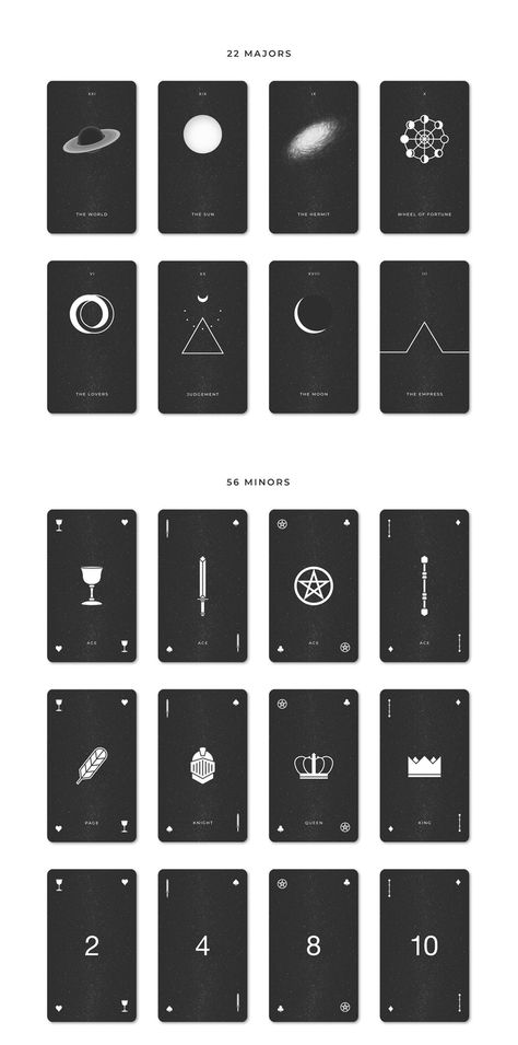 STARDUST - a minimalist Tarot Deck by Space Delirium — Kickstarter Minimalist Card, Tarot Cards Simple Design, Minimalist Tarot Cards, Tarot Design, Tarot Design Minimal, Tarot Card Deck Design, Tarot App, Modern Tarot Cards, Tarot Cards Art Illustration