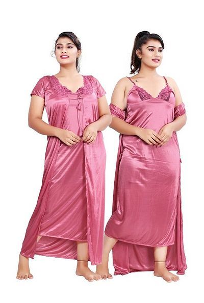 Nighty Night Dress, Long Silk Nightgown, Satin Nighty, Nighty Dress, Beautiful Nightgown, Satin Fashion, Modern Womens Fashion, Night Gowns, Sleepwear Fashion