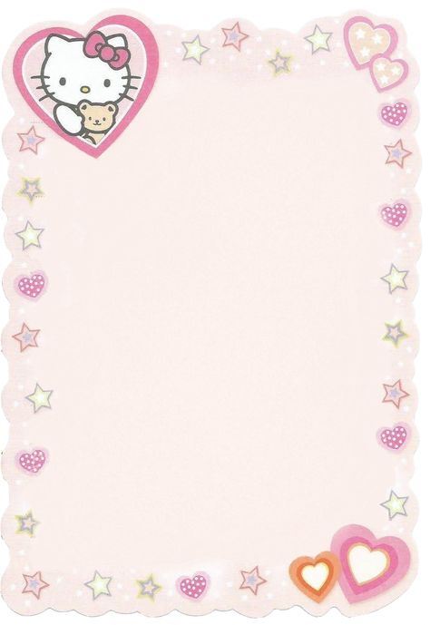 Hello Kitty Borders And Frames, Hello Kitty Invitation Template, Frame Kitty, Hello Kitty Frame, Hello Kitty Background, Hello Kitty Invitation Card, Vintage Aesthetic Stickers Printables, Hello Kitty Book, Hello Kitty Invitations