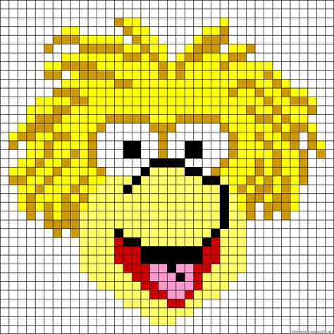 Wembly Fraggle Rock perler bead pattern Perler Pins, Nerd Crafts, Cross Stitch Quotes, Fraggle Rock, Beaded Bookmarks, Childrens Quilts, Hama Beads Patterns, Stitch Cartoon, Beaded Cross Stitch