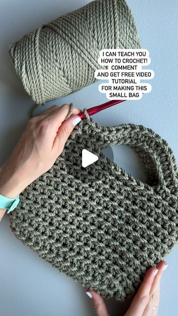 Crochet Rope Bag Free Pattern, Crochet Purse Using Macrame Cord, Knitting With Macrame Cord, Crochet Bag With Macrame Cord, Macrame Cord Crochet Patterns, Crochet With Macrame Yarn, Macrame Cord Crochet Bag, Crochet With Macrame Cord, Crochet Macrame Cord