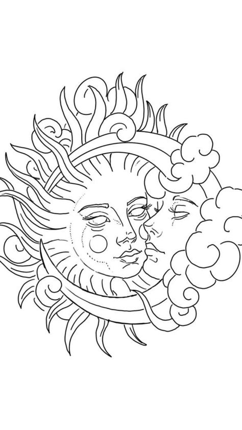 Flash Sheets, The Sun And Moon, Dreamy Artwork, Medusa Tattoo, Tattoo Stencil Outline, Tattoo Portfolio, Pola Sulam, Tattoo Art Drawings, Tattoo Flash Art