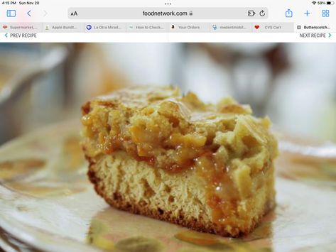 Apple Gooey Butter Cake, Gooey Butter Cake Recipe, Jeff Mauro, The Kitchen Food Network, Gooey Butter, Cream Cheese Topping, Gooey Butter Cake, Butter Cake Recipe, Square Cake Pans