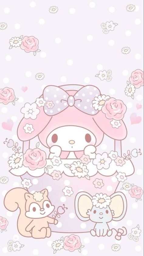 My Melody, Flowers, Pink