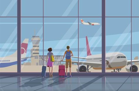 Airport Theme, Travel Vector, Travel Airplane, Airport Terminal, Coworking Office, Airports Terminal, Vector People, Airport Travel, About People