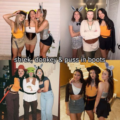 Tiro Halloween Costumes, Comfy Trio Halloween Costumes, Halloween Costume Ideas For Friend Group, Brunette Trio Costumes, Matching Trio Halloween Costumes, Scary Trio Costumes, Iconic Trios Halloween Costumes, Creative Trio Halloween Costumes, Non Basic Trio Halloween Costumes