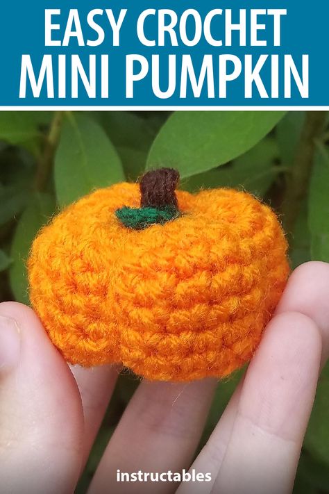 Quick Crochet Pumpkin Free Pattern, Easy Crochet Projects Halloween, How To Make A Crochet Pumpkin, Crochet Pumpkin Keychain Free Pattern, Crochet Tiny Pumpkin, Crochet Small Pumpkin, Easy Halloween Crochet Patterns, Crochet Pumpkin Patterns Free Printable, Halloween Crochet Ideas Easy