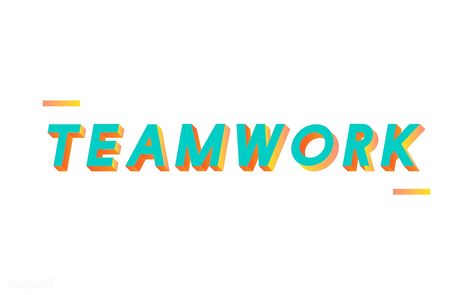 Teamwork word typography | free image by rawpixel.com Word Typography, Cool Fonts, 3d Illustration, Teamwork, Free Image, Green And White, Free Images, Premium Vector, Three Dimensional