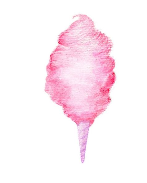 Watercolor Candy Paintings, Cotton Candy Watercolor, Watercolor Candy, Cotton Candy Drawing, Cotton Candy Painting, Cotton Candy Illustration, Cotton Candy Tattoo, Cotton Candy Art, Candy Drawing