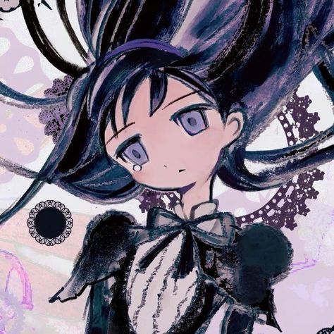 Homura Akemi Pfp, Madoka Fanart, Homura Akemi Icon, Homura Pfp, Homura Icon, Homura Akemi, Puella Magi, Sweetie Pie, Puella Magi Madoka Magica