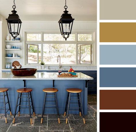 Nautical Colour Palette, Palette House, Nautical Color Palette, Tropical Interior Design, Beige Kitchen, Kitchen Colour Schemes, Simple Interior, Retro Interior, Rustic Colors