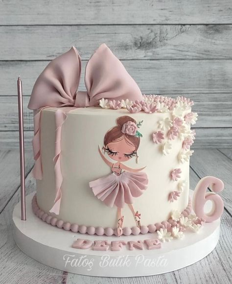 Ballerina Birthday Party Cake, Ballet Birthday Cakes, Bolo Blaze, Rapunzel Birthday Cake, Ballerina Birthday Cake, Ballet Cakes, Birthday Cake For Husband, Birthday Cake Decorating Ideas, Baby First Birthday Cake