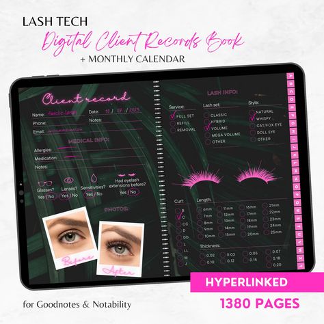 Client Record Book, Fox Eyes, Lash Tech, Planner Templates, Doll Eyes, Planner Template, Allergies, Eyelashes, Lashes