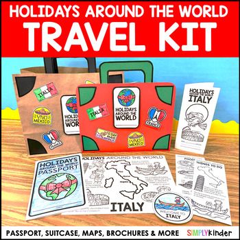 Around The World Activities For Kids, Christmas Homeschool, Kindergarten Christmas Crafts, Elementary History, Gingerbread Unit, Christmas In England, Christmas In Italy, Schools Around The World, Country Studies