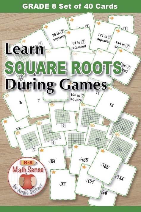 Square Numbers Activity, Perfect Squares And Square Roots, Square Numbers, Math Card Games, Teaching 6th Grade, Montessori Teaching, Math Tutoring, Letter Worksheets For Preschool, Rational Expressions