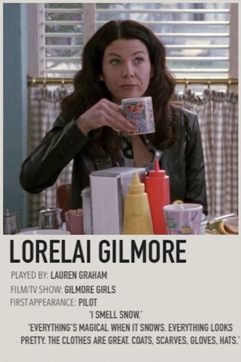 Gilmore Girls Poster, Gilmore Girls Party, Gilmore Girls Characters, Rory And Jess, Movie Collage, Lauren Graham, Polaroid Poster, Lorelai Gilmore, Girl Posters