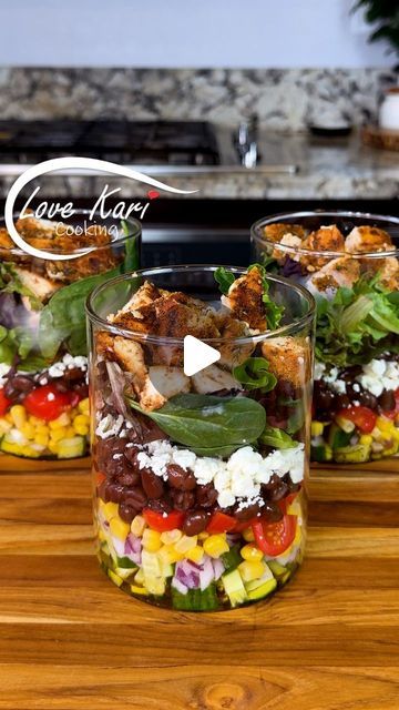 Karina Valladares on Instagram: "Chicken Salad Bowl in a Jar Meal Prep. If you love meal prepping, this recipe is perfect for you! 🥰 I make these for my husband and me, and they’re the ideal on-the-go meal solution 😋 For added convenience, use rotisserie chicken. hope you enjoy this recipe. Please comment down below what recipe you will like to see next. Also, check out our YouTube Channel for more delicious recipes. Link in Bio 😊  CHICKEN SALAD IN A JAR INGREDIENTS: For the chicken: ► 1 tsp cayenne pepper ► 1 tsp garlic powder ► 1 tsp parika ► 1 tsp onion powder ► 1 tsp seasoned salt ► 1 tsp dry parsley ► 1 tsp thyme ► 1/2 tsp black pepper ► 1 1/2 lbs. chicken breast ► 2 tbsp butter For the salad: ► 1 tbsp olive oil ► 1 tsp lemon juice ► Black pepper ► Garlic salt ► English cucumbers ► Salad Recipes With Rotisserie Chicken, Salad In The Jar, Chicken Salad In A Jar, Salad In A Jar Recipes, Jar Meal Prep, Chicken Salad Bowl, Chicken Salad Bowls, Use Rotisserie Chicken, Salad Jar Recipe