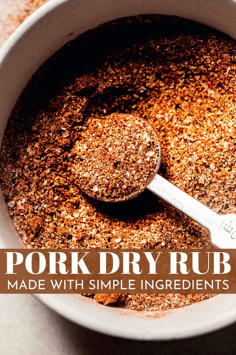 Easy Pork Dry Rub Recipe Pulled Pork Spices, Pulled Pork Rub Recipe Slow Cooker, Pulled Pork Seasoning Recipes, Pulled Pork Seasoning Crockpot, Bbq Pork Rub Recipe, Bbq Pulled Pork Seasoning, Pork Seasoning Spices, Dry Rub For Pulled Pork Slow Cooker, Pulled Pork Rub Recipe Smokers