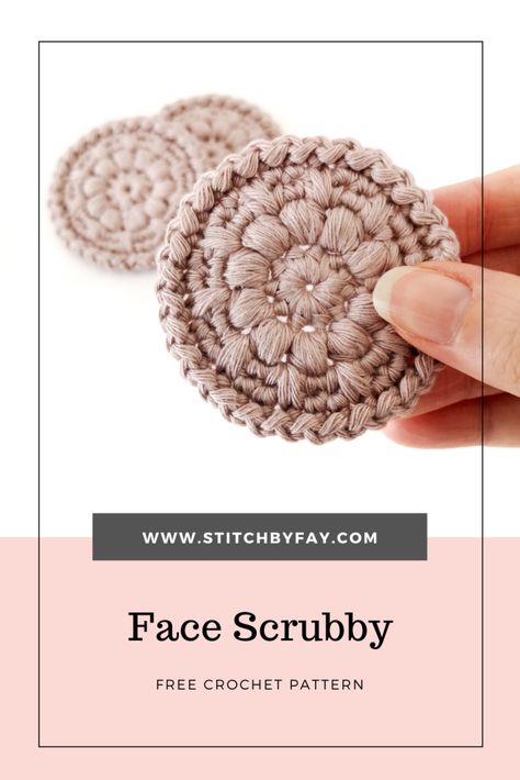 Face Scrubby Crochet Pattern (Free!) Crochet Face Scrubby, Scrubby Crochet Pattern, Scrubbies Crochet Pattern, Crochet Scrubbies, Crochet Basket Pattern Free, Face Scrubbies, Loom Knitting Projects, 4mm Crochet Hook, Crochet Faces