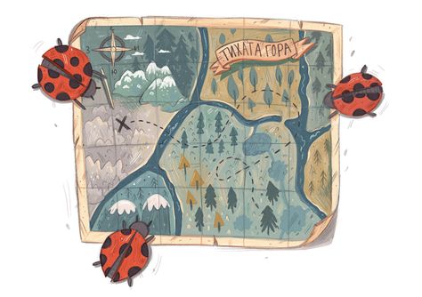 Lisko in the forest - A book by Boris Aprilov on Behance Behance Illustration, View Illustration, Fantasy Map, Illustrated Map, Map Design, Book Inspiration, Children's Book Illustration, In The Forest, Book Illustration